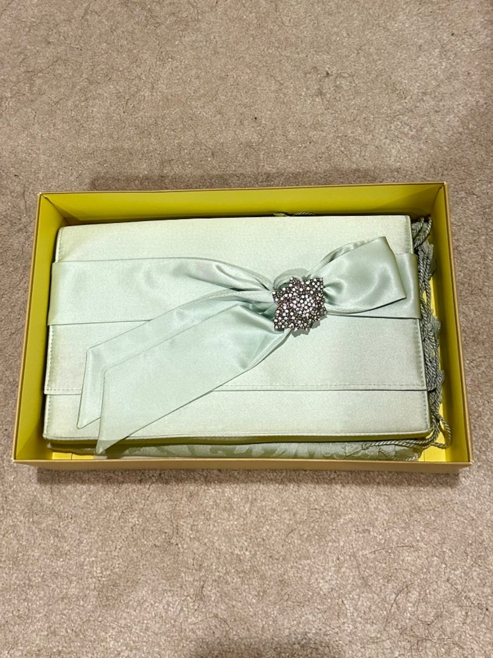 Banana Republic vintage satin clutch and shawl/scarf